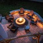 Fire pit area on patio