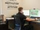 Man working on computer at desk